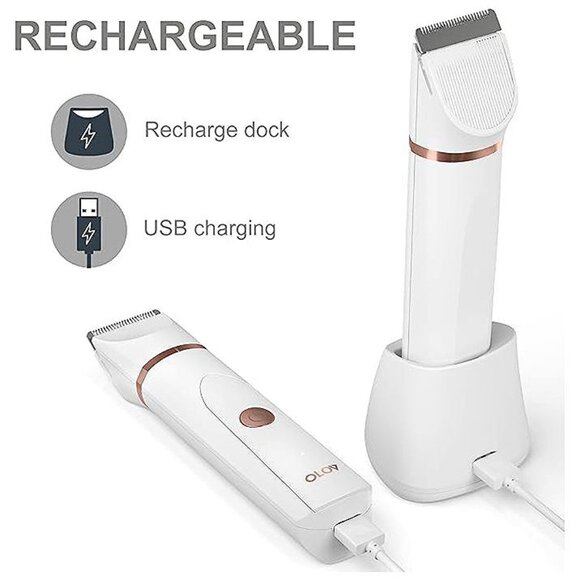 Electric Body Hair Trimmer - Groin Trimmer for Men - Bikini Trimmer Women White - Picture 5 of 7